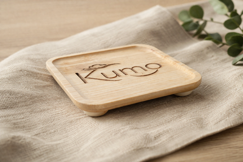 Kumo Minimalist Luxury Bamboo Coaster - Set of 4